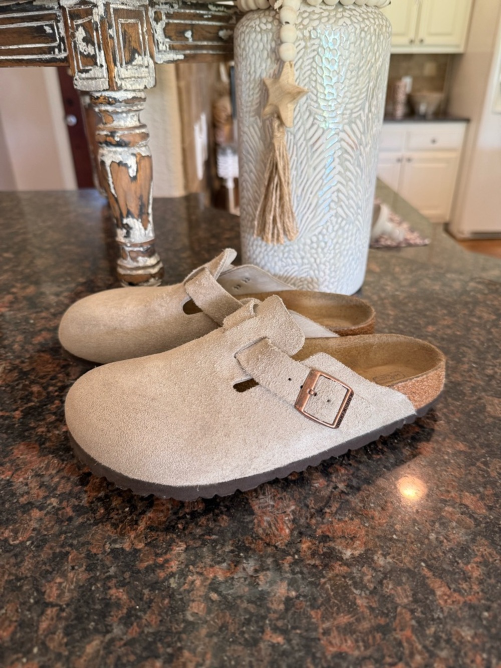 Birkenstock Boston Soft footbed suede clog 38